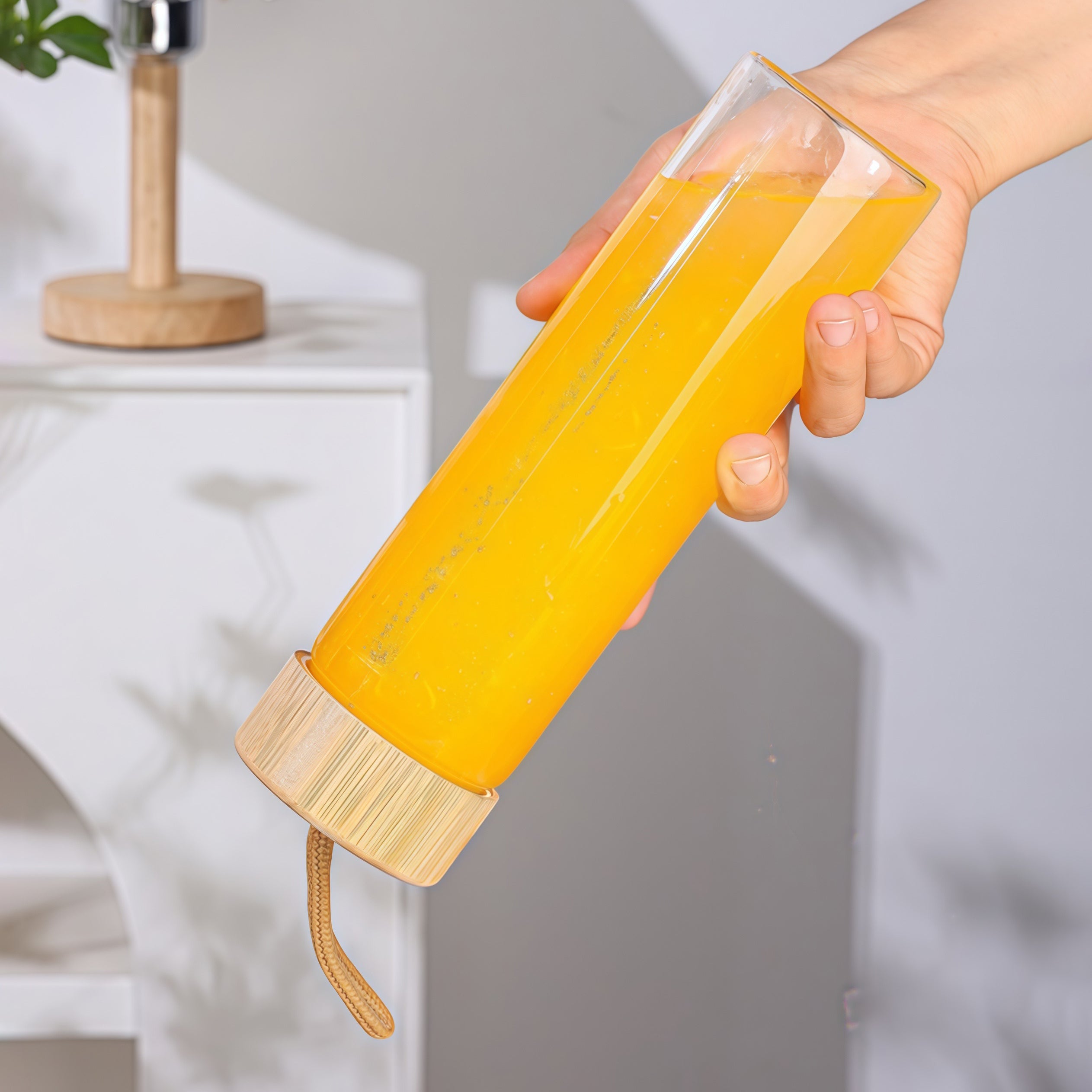 Wide-Mouth Glass Hydration Bottle - Easy Fill & Clean - BM-G004