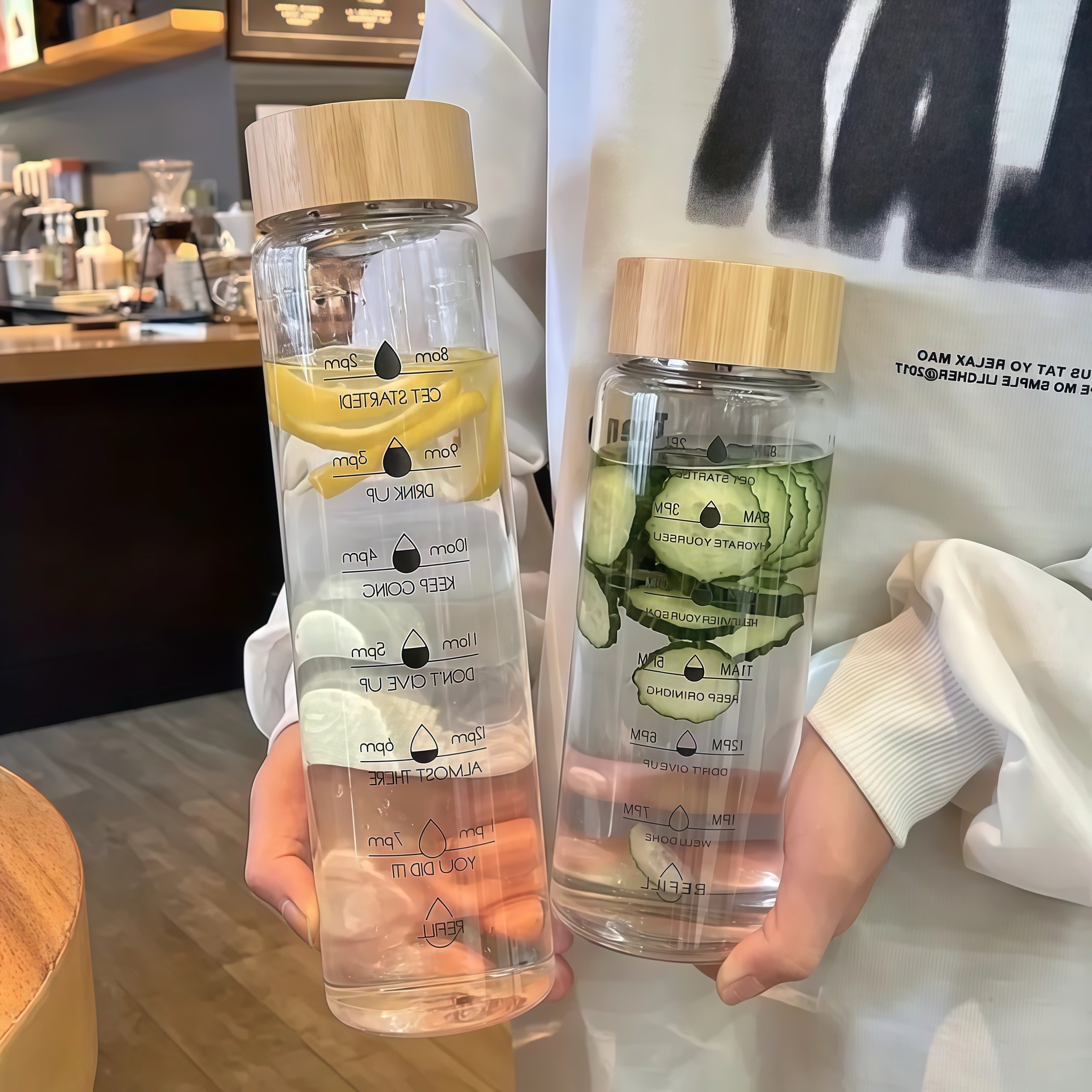 Wide-Mouth Glass Hydration Bottle - Easy Fill & Clean - BM-G004 - Detail View 7