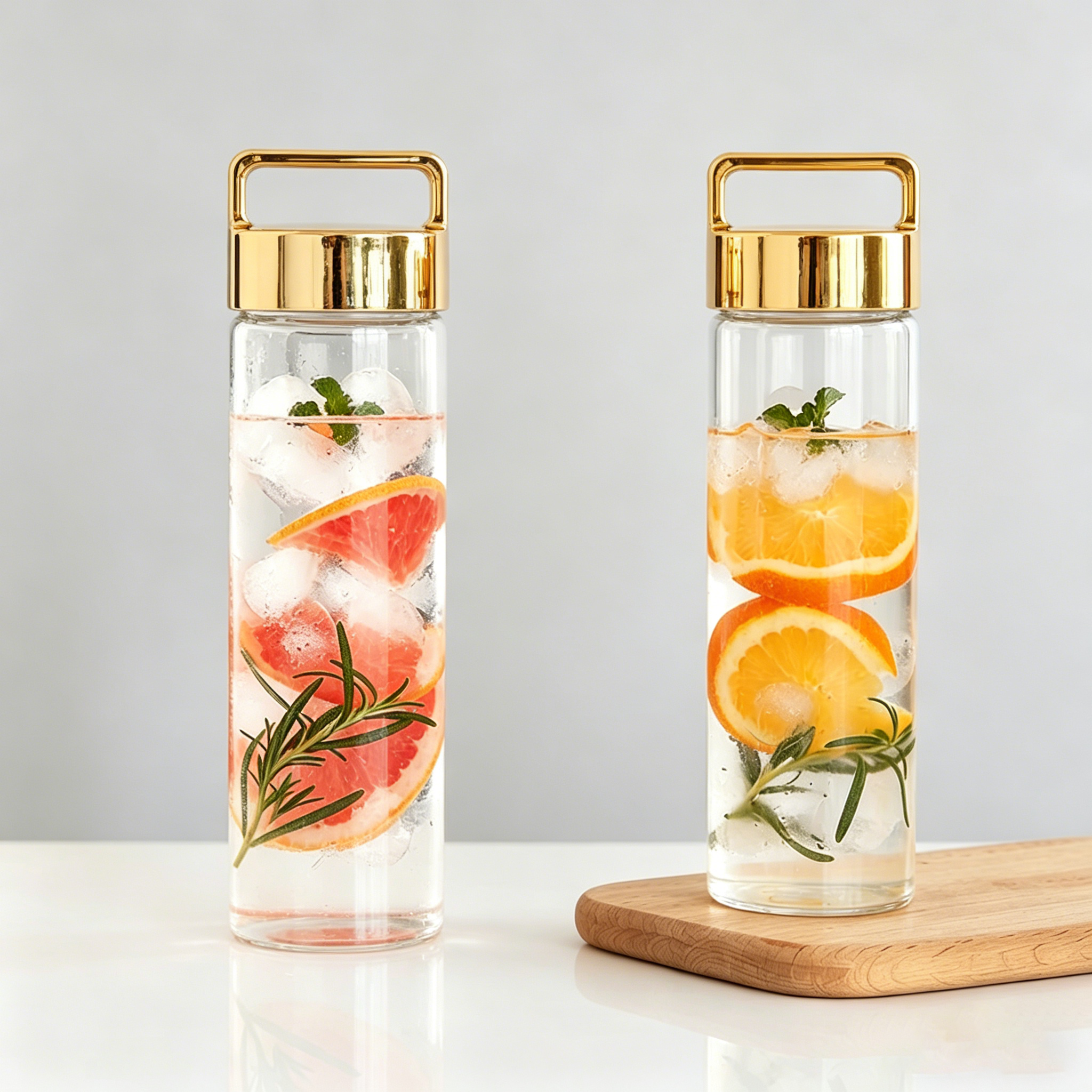 Wide-Mouth Glass Hydration Bottle - Easy Fill & Clean - BM-G004